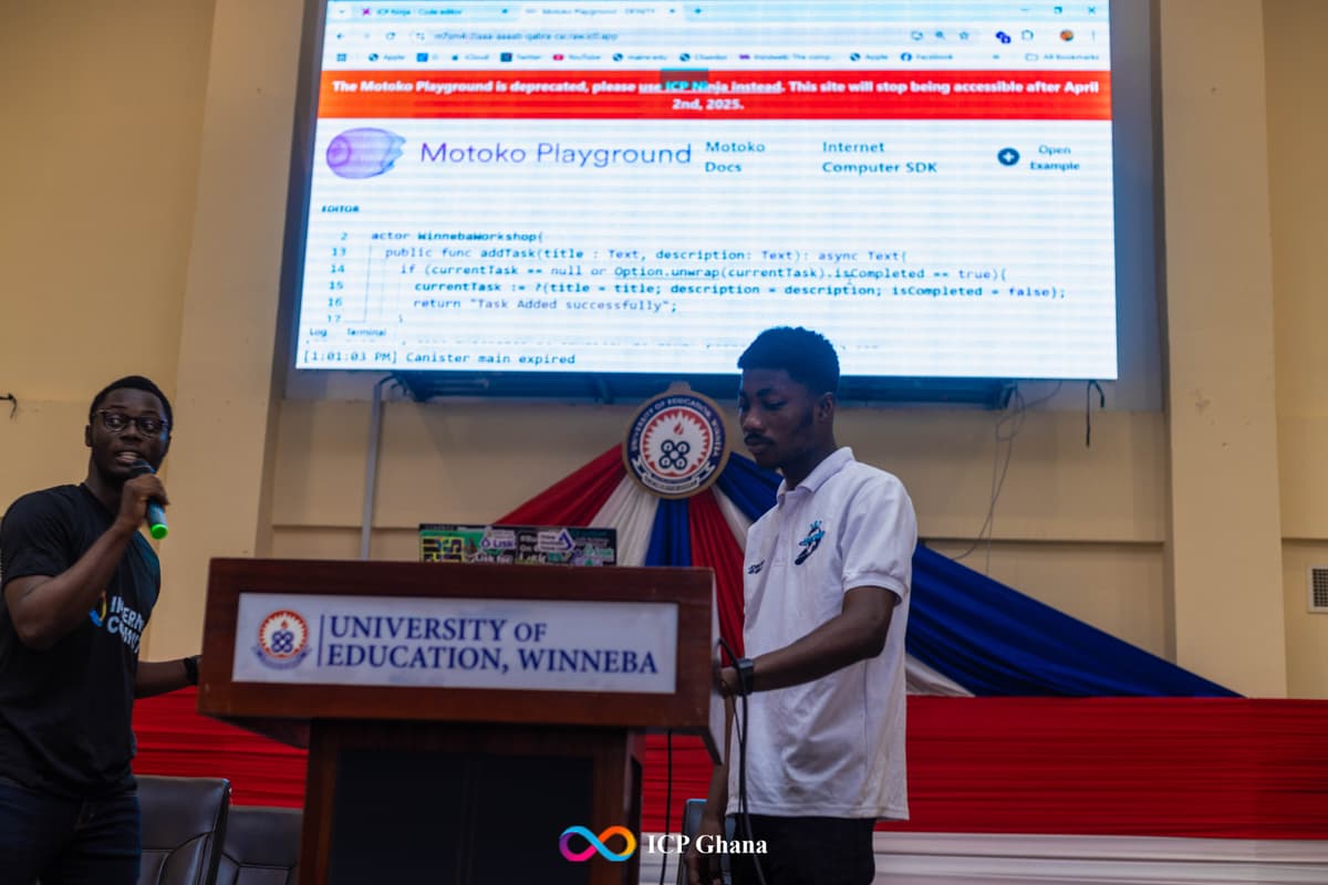 Instructor — Rust & Motoko Smart Contract Development at UEW